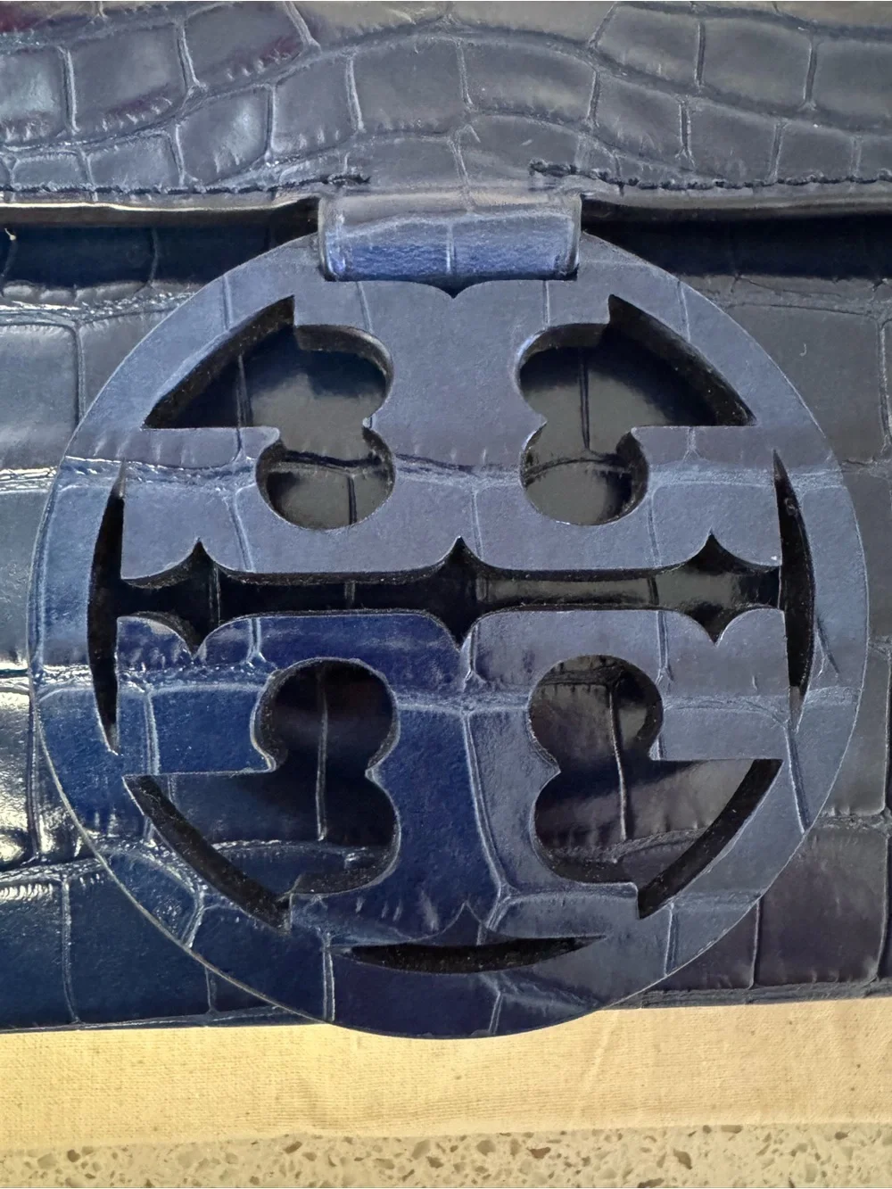 Tory Burch croc embossed